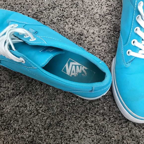 Blue Lace-Up Vans - Picture 2 of 6